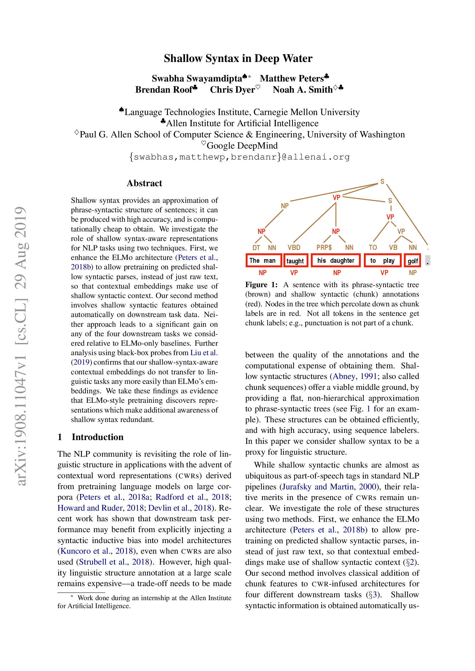 Shallow Syntax in Deep Water