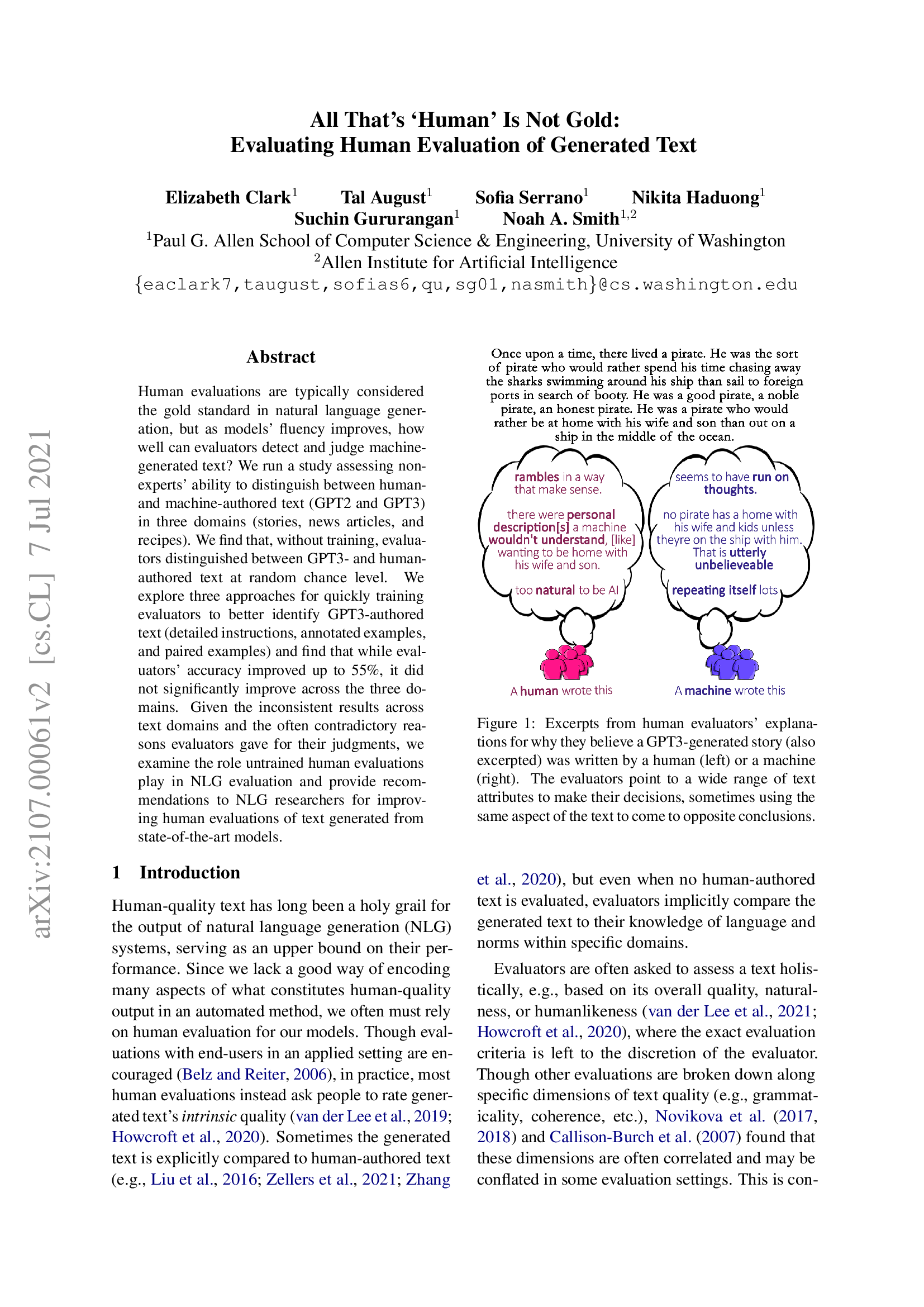 All That's 'Human' Is Not Gold: Evaluating Human Evaluation of Generated Text